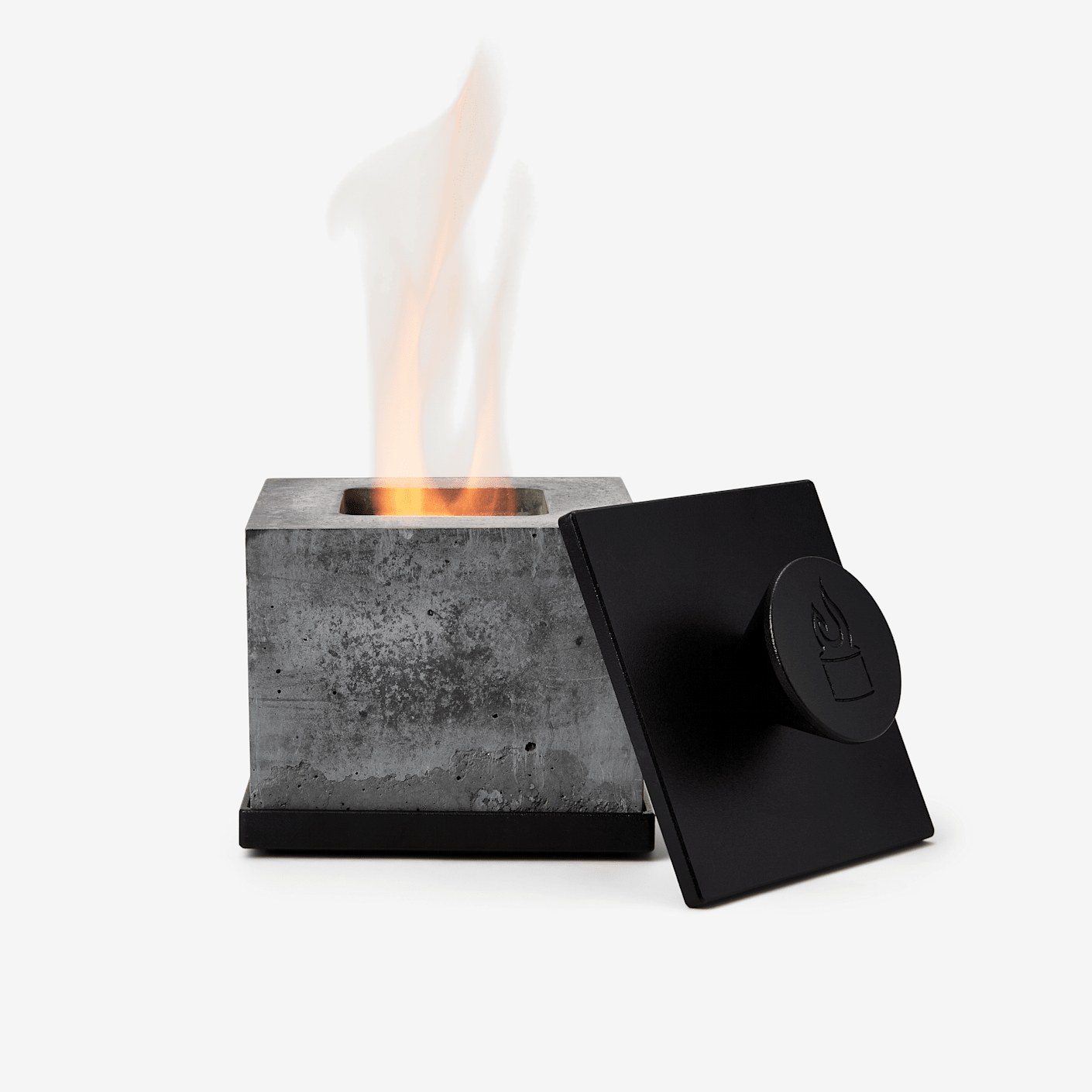 FLIKRFIRE Square Personal Concrete Fireplace Kit Bespoke Post